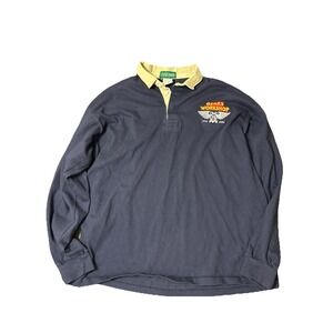 Games Workshop Outer Banks 25th Anniversary Blue Long Sleeve Polo Shirt Sz XL
